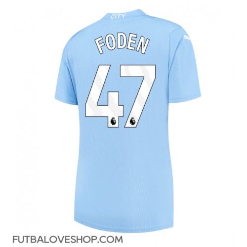 Dres Manchester City Phil Foden #47 Domáci pre Ženy 2023-24 Krátky Rukáv